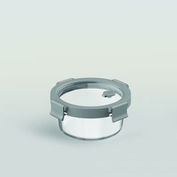 กล่องแก้วถนอมอาหาร REGO Box round Arctic Grey 400ML